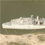Dock Landing Ship USS Shadwell (LSD-15) now a US Navy damage control test ship
